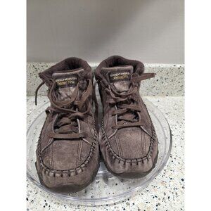 Skechers Bikers Totem Pole Chocolate Suede Leather Chukka Boots Size 8.5